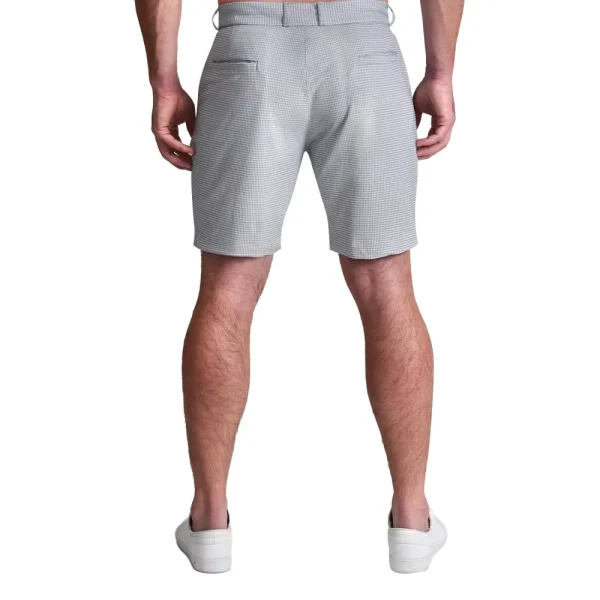 State and Liberty Athletic Fit Drawstring Shorts - Grey Houndstooth | Shorts