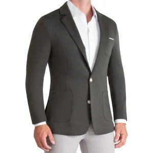 State and Liberty Athletic Fit Knit Blazer - Charcoal | Blazers | Blazers/sport Coats