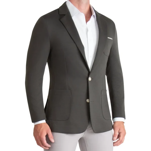 State and Liberty Athletic Fit Knit Blazer - Charcoal | Blazers | Blazers/sport Coats