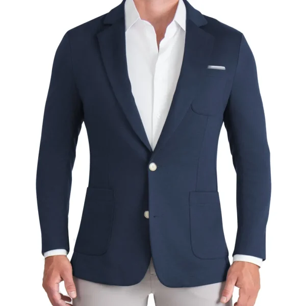 State and Liberty Athletic Fit Knit Blazer - Navy | Casual Blazers | Blazers