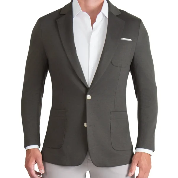 State and Liberty Athletic Fit Knit Blazer - Charcoal | Blazers | Blazers/sport Coats