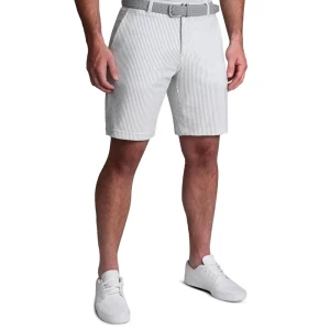 State and Liberty Athletic Fit Shorts - Grey Seersucker | Shorts