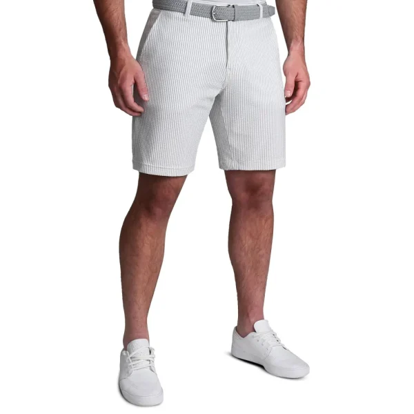 State and Liberty Athletic Fit Shorts - Grey Seersucker | Shorts