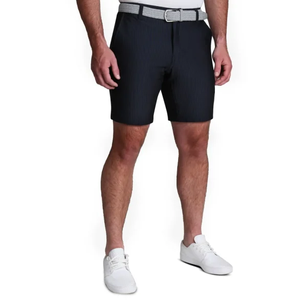 State and Liberty Athletic Fit Shorts - Navy Seersucker | Shorts