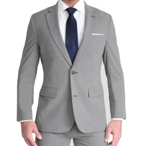 State and Liberty Athletic Fit Stretch Blazer - Lightweight Heathered Smoked Grey | Casual Blazers | Blazers