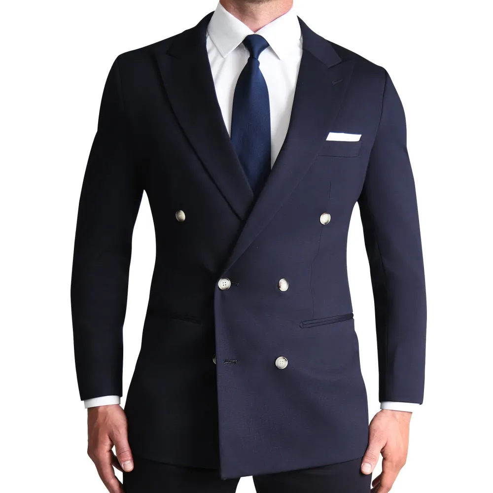 State and Liberty Athletic Fit Stretch Blazer - Navy Double Breasted | Casual Blazers | Blazers
