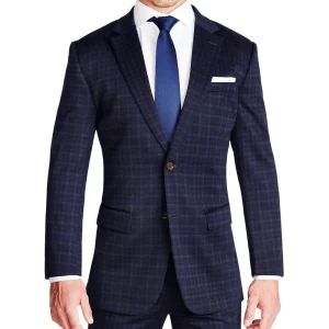 State and Liberty Athletic Fit Stretch Blazer - Blue Plaid | Casual Blazers | Blazers