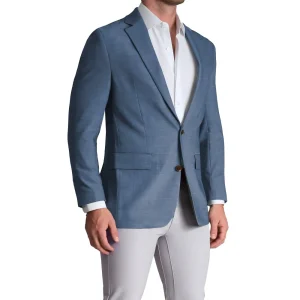 State and Liberty Athletic Fit Stretch Blazer - Heathered Blue | Casual Blazers | Blazers