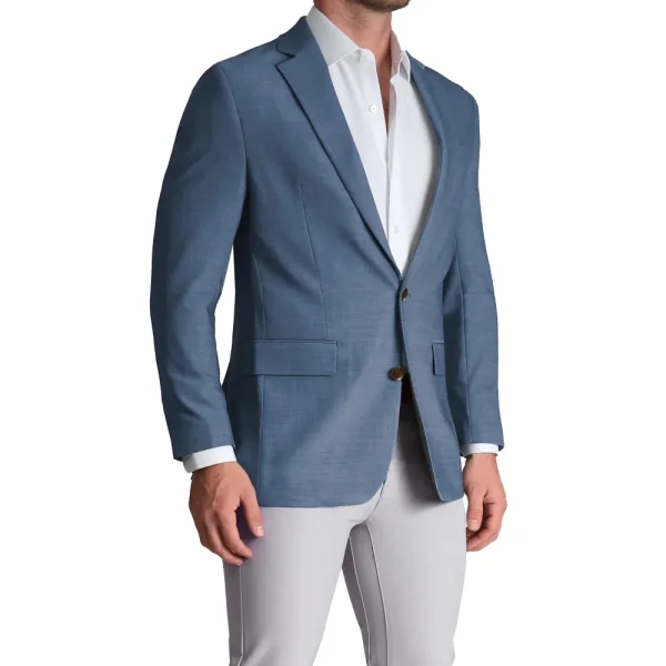 State and Liberty Athletic Fit Stretch Blazer - Heathered Blue | Casual Blazers | Blazers