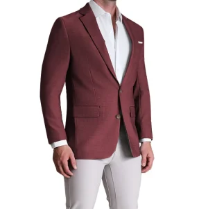 State and Liberty Athletic Fit Stretch Blazer - Heathered Maroon | Casual Blazers | Blazers
