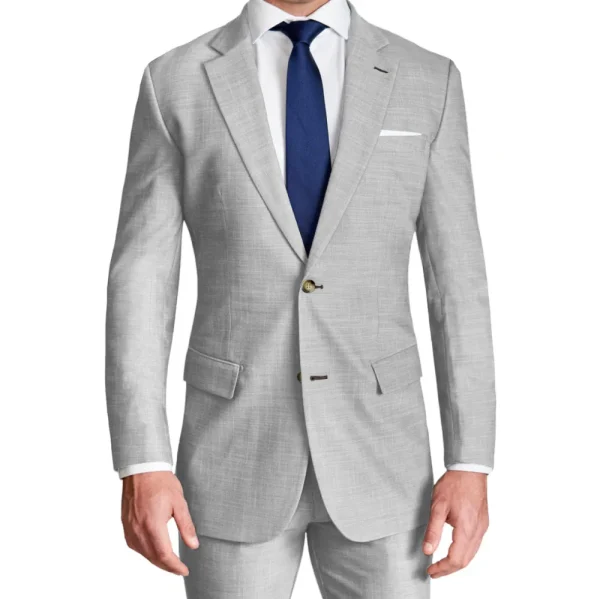 State and Liberty Athletic Fit Stretch Blazer - Lightweight Heathered Light Grey | Casual Blazers | Blazers