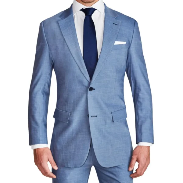 State and Liberty Athletic Fit Stretch Blazer - Heathered Light Blue | Casual Blazers | Blazers