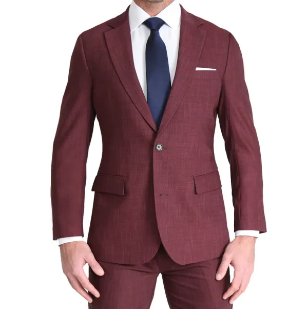 State and Liberty Athletic Fit Stretch Blazer - Heathered Maroon | Casual Blazers | Blazers