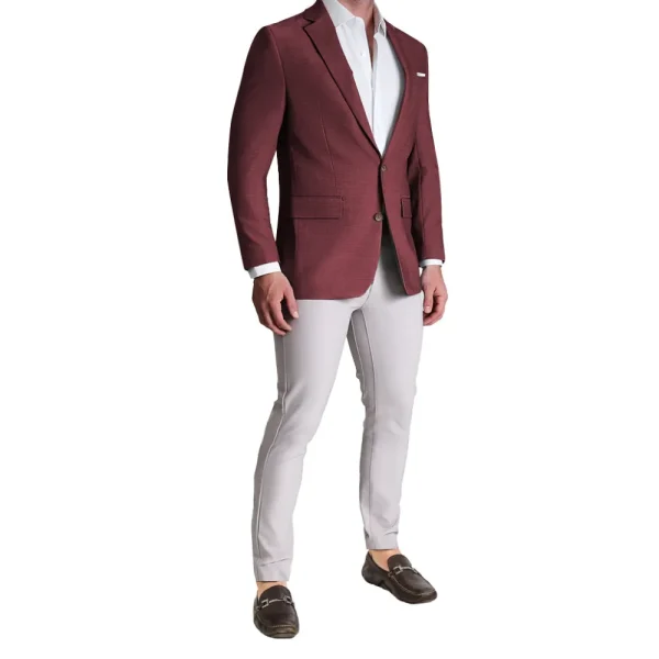 State and Liberty Athletic Fit Stretch Blazer - Heathered Maroon | Casual Blazers | Blazers
