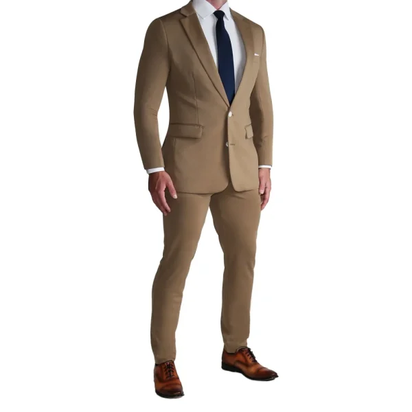 State and Liberty Athletic Fit Stretch Blazer - Solid Dark Tan | Casual Blazers | Blazers
