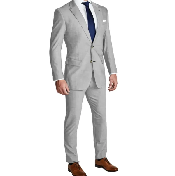 State and Liberty Athletic Fit Stretch Blazer - Lightweight Heathered Light Grey | Casual Blazers | Blazers