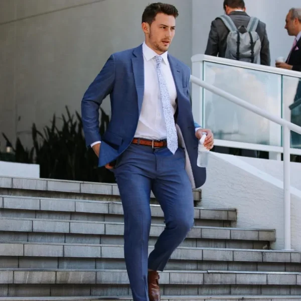 State and Liberty Athletic Fit Stretch Blazer - Heathered Blue | Casual Blazers | Blazers