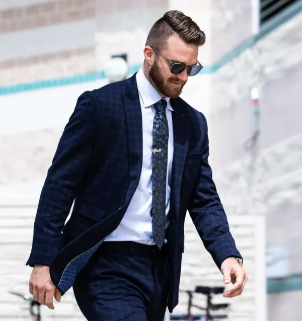 State and Liberty Athletic Fit Stretch Blazer - Blue Plaid | Casual Blazers | Blazers