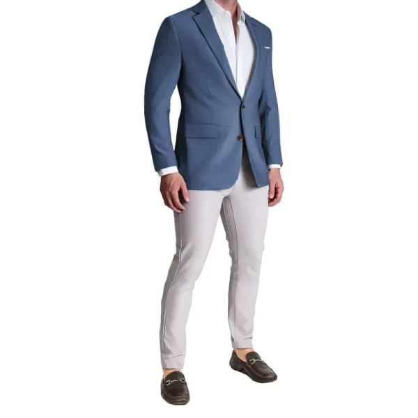 State and Liberty Athletic Fit Stretch Blazer - Heathered Blue | Casual Blazers | Blazers