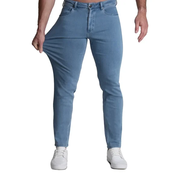 State and Liberty Athletic Fit Stretch Jeans - Light Blue | Jeans
