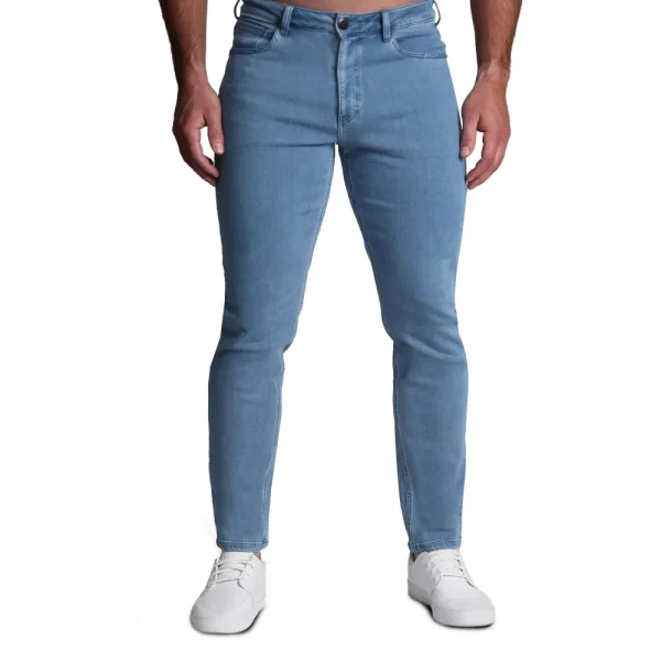 State and Liberty Athletic Fit Stretch Jeans - Light Blue | Jeans