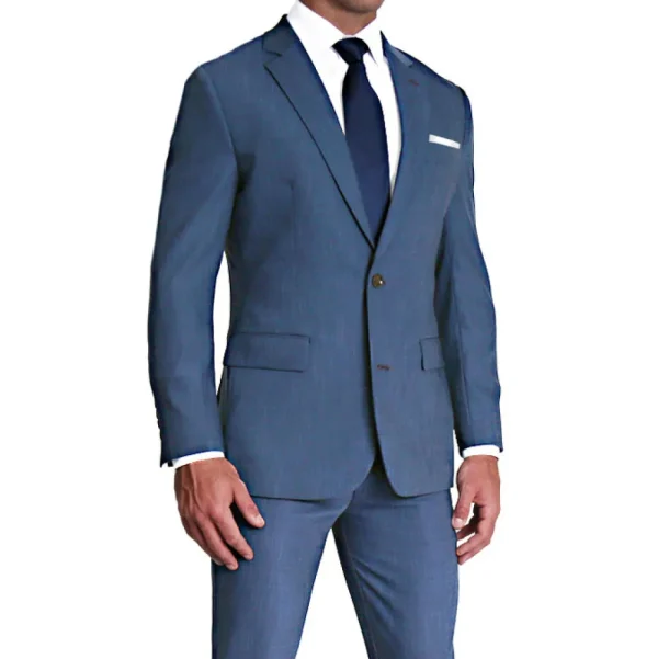 State and Liberty Athletic Fit Stretch Suit - Heathered Blue | Suits