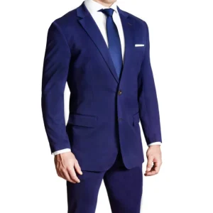 State and Liberty Athletic Fit Stretch Suit - Solid Royal Blue | Suits
