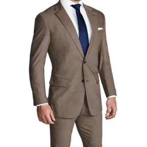 State and Liberty Athletic Fit Stretch Suit - Lightweight Heathered Latte | Suits