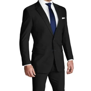 State and Liberty Athletic Fit Stretch Suit - Heathered Black | Suits