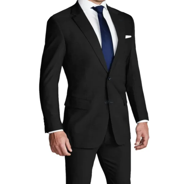 State and Liberty Athletic Fit Stretch Suit - Heathered Black | Suits
