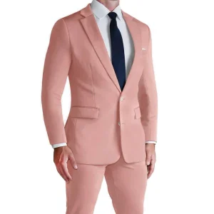 State and Liberty Athletic Fit Stretch Suit - Solid Rose | Suits