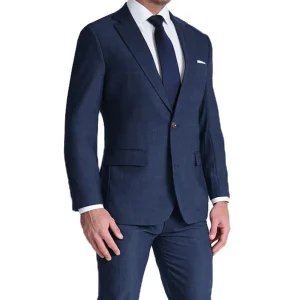 State and Liberty Athletic Fit Stretch Suit - Heathered Navy | Suits