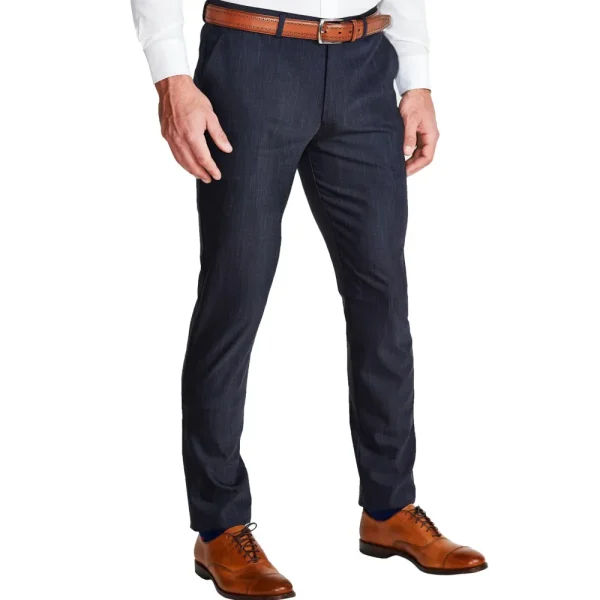 State and Liberty Athletic Fit Stretch Suit Pants - Heathered Midnight Navy | Suit Pants | Dress Pants
