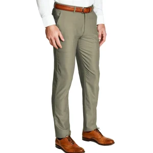 State and Liberty Athletic Fit Stretch Suit Pants - Heathered Olive | Suit Pants | Dress Pants