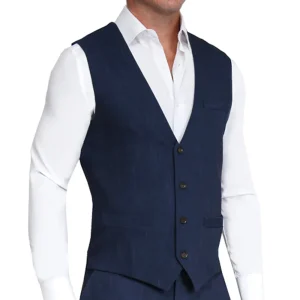 State and Liberty Athletic Fit Stretch Suit Vest - Heathered Navy | Vests
