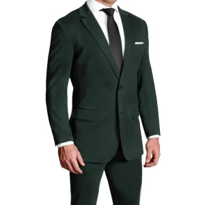 State and Liberty Athletic Fit Stretch Suit - Solid Hunter Green | Suits