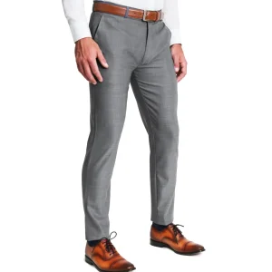 State and Liberty Athletic Fit Stretch Suit Pants - Heathered Grey | Tech Chinos | Suit Pants