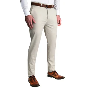 State and Liberty Athletic Fit Stretch Suit Pants - Lightweight Heathered Bamboo | Tech Chinos | Suit Pants