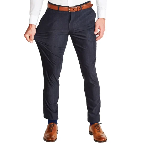 State and Liberty Athletic Fit Stretch Suit Pants - Heathered Midnight Navy | Suit Pants | Dress Pants