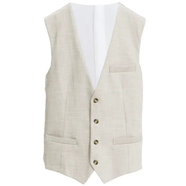 State and Liberty Athletic Fit Stretch Suit Vest - Lightweight Heathered Bamboo | Vests
