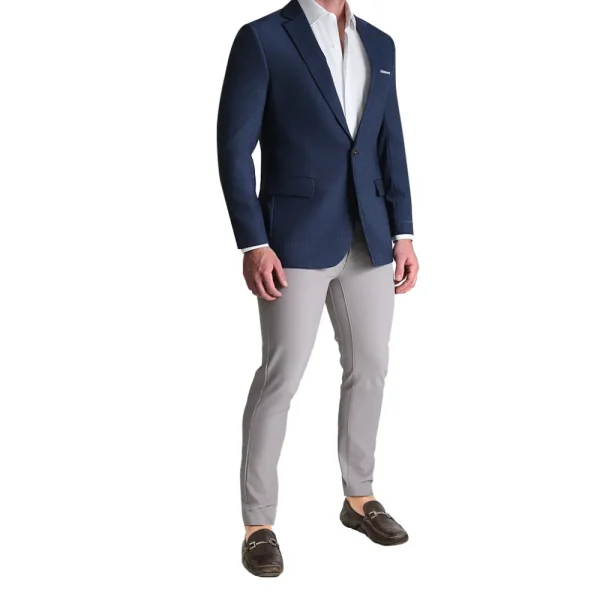 State and Liberty Athletic Fit Stretch Suit - Heathered Navy | Suits