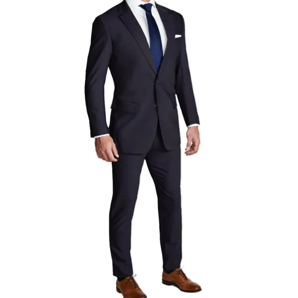 State and Liberty Athletic Fit Stretch Suit - Heathered Midnight Navy | Suits