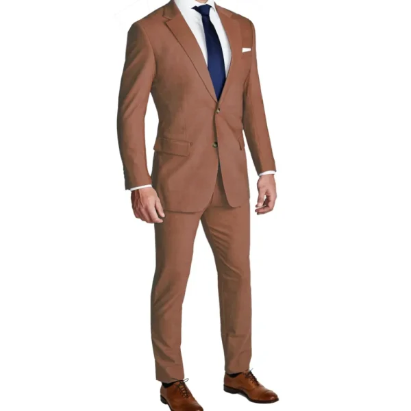 State and Liberty Athletic Fit Stretch Suit - Heathered Copper | Suits