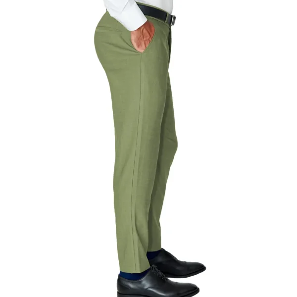 State and Liberty Athletic Fit Stretch Suit Pants - Heathered Forest Green | Suit Pants | Dress Pants