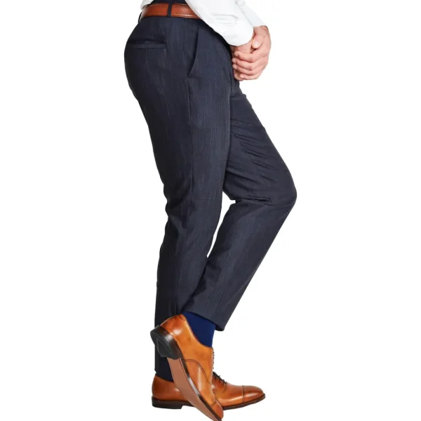 State and Liberty Athletic Fit Stretch Suit Pants - Heathered Midnight Navy | Suit Pants | Dress Pants