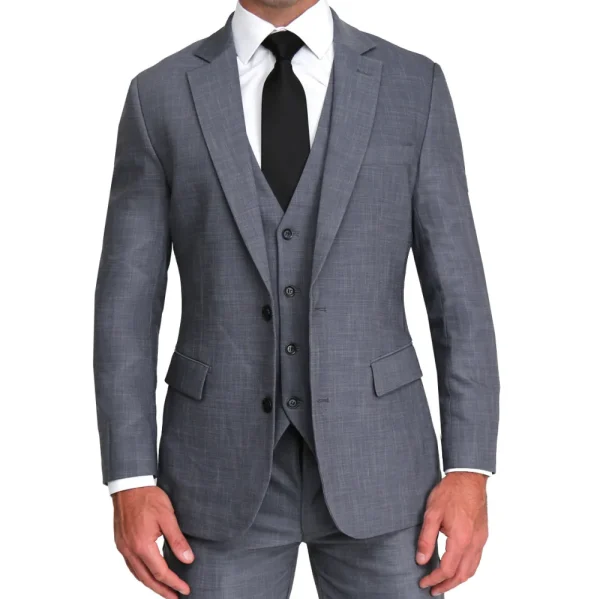 State and Liberty Athletic Fit Stretch Suit Vest - Heathered Grey | Vests
