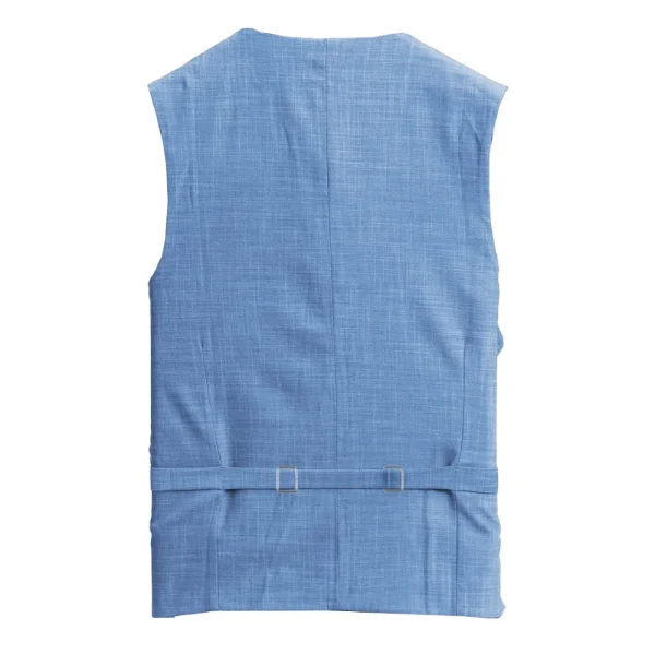 State and Liberty Athletic Fit Stretch Suit Vest - Heathered Light Blue | Vests