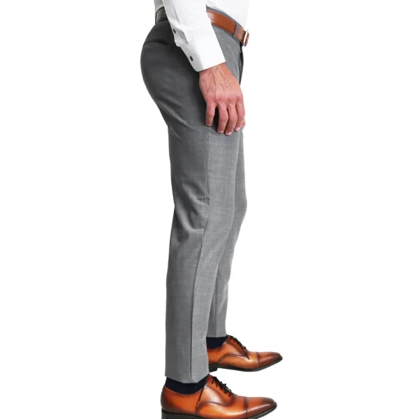 State and Liberty Athletic Fit Stretch Suit Pants - Heathered Grey | Tech Chinos | Suit Pants