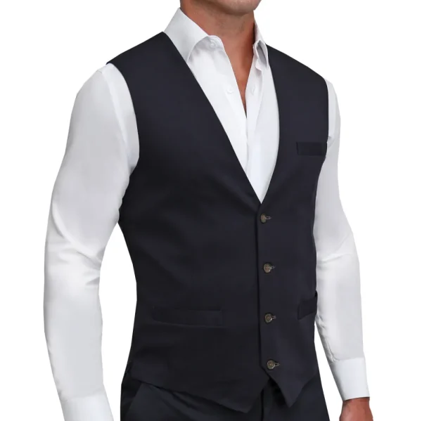 State and Liberty Athletic Fit Stretch Suit Vest - Navy | Vests