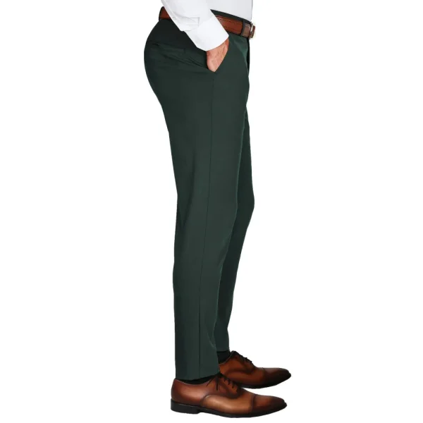 State and Liberty Athletic Fit Stretch Suit Pants - Hunter Green | Tech Chinos | Suit Pants